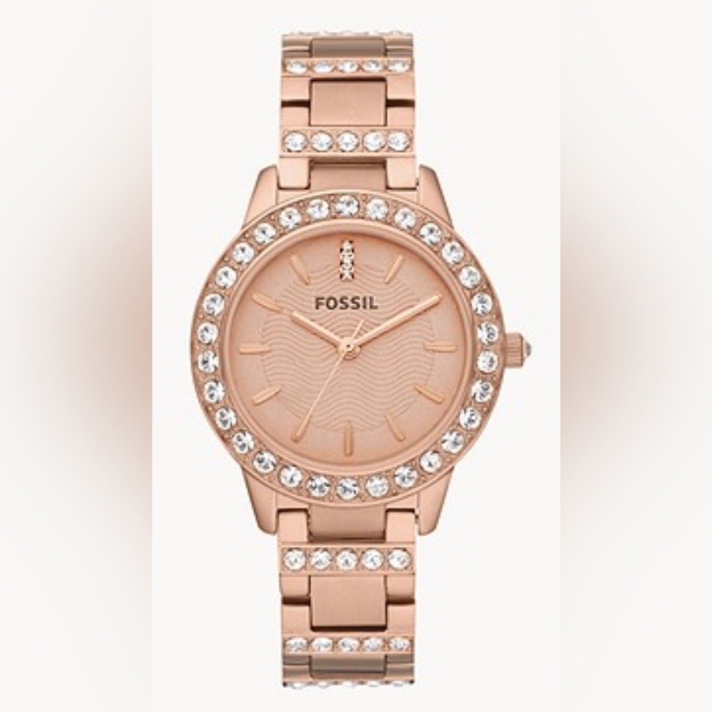 Jesse Rose-Tone Stainless Steel Fossil Watch